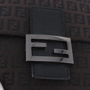 FENDI Zucchino Canvas Mamma Baguette Shoulder Bag Brown 8BT075 Auth 198331V-17