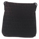 FENDI Zucchino Canvas Mamma Baguette Shoulder Bag Brown 8BT075 Auth 198331V-2