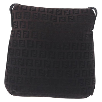 FENDI Zucchino Canvas Mamma Baguette Shoulder Bag Brown 8BT075 Auth 198331V - 0