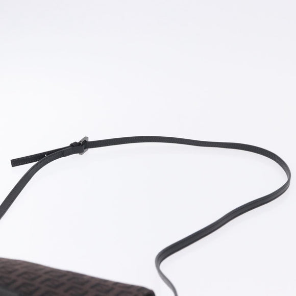 FENDI Zucchino Canvas Mamma Baguette Shoulder Bag Brown 8BT075 Auth 198331V