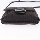 FENDI Zucchino Canvas Mamma Baguette Shoulder Bag Brown 8BT075 Auth 198331V-5