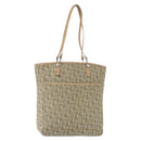 Christian Dior Trotter Canvas Tote Bag Green Silver Auth 198332-2