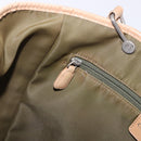 Christian Dior Trotter Canvas Tote Bag Green Silver Auth 198332-22