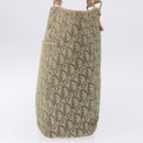 Christian Dior Trotter Canvas Tote Bag Green Silver Auth 198332-5