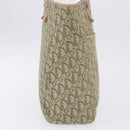 Christian Dior Trotter Canvas Tote Bag Green Silver Auth 198332-6
