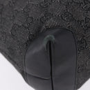 GUCCI GG Canvas Tote Bag Black Silver 28893 Auth 198333-12