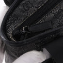 GUCCI GG Canvas Tote Bag Black Silver 28893 Auth 198333-15