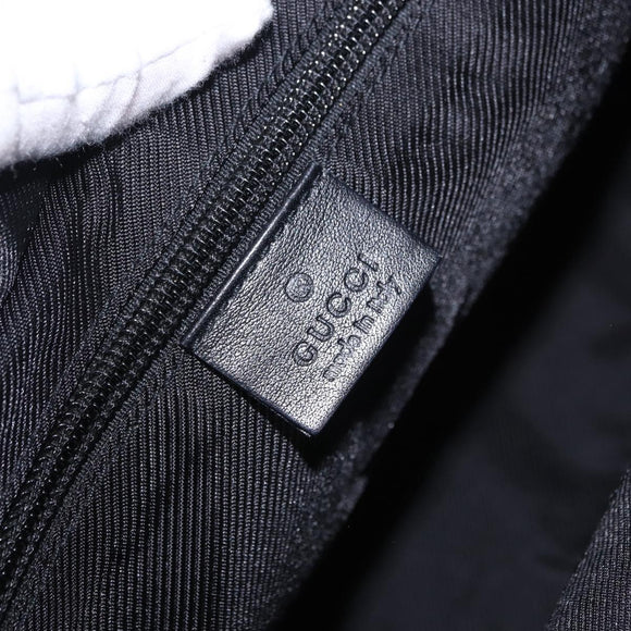 GUCCI GG Canvas Tote Bag Black Silver 28893 Auth 198333