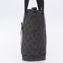 GUCCI GG Canvas Tote Bag Black Silver 28893 Auth 198333-4