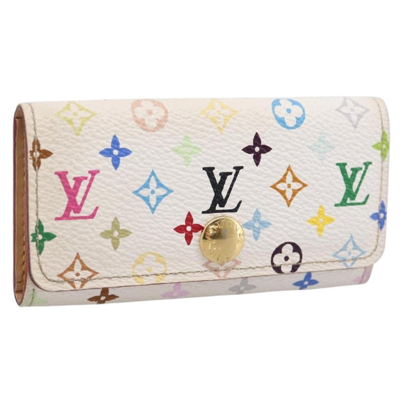 LOUIS VUITTON Monogram Multicolor Multicles 4 Key Case White M93731 Auth 198335