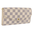 LOUIS VUITTON Damier Azur Portefeuille Sarah Long Wallet N61735 LV Auth 198336V-1