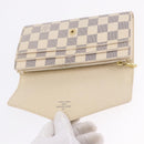LOUIS VUITTON Damier Azur Portefeuille Sarah Long Wallet N61735 LV Auth 198336V-18