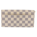 LOUIS VUITTON Damier Azur Portefeuille Sarah Long Wallet N61735 LV Auth 198336V-2