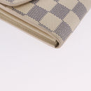 LOUIS VUITTON Damier Azur Portefeuille Sarah Long Wallet N61735 LV Auth 198336V-7