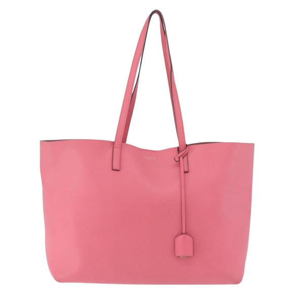 SAINT LAURENT Tote Bag Leather Pink Gold Tone 394195 Auth 198337V