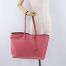 SAINT LAURENT Tote Bag Leather Pink Gold Tone 394195 Auth 198337V-25
