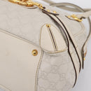 GUCCI GG Canvas Guccissima Horsebit Bamboo Bag Leather Ivory 159398 Auth 198338V-10