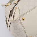 GUCCI GG Canvas Guccissima Horsebit Bamboo Bag Leather Ivory 159398 Auth 198338V-11