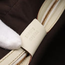 GUCCI GG Canvas Guccissima Horsebit Bamboo Bag Leather Ivory 159398 Auth 198338V-21
