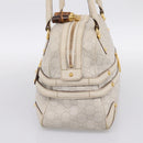 GUCCI GG Canvas Guccissima Horsebit Bamboo Bag Leather Ivory 159398 Auth 198338V-5