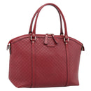 GUCCI Micro GuccissimaGG Hand Bag Leather Red Gold Tone 449657 Auth 198339V-1