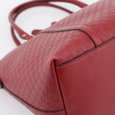 GUCCI Micro GuccissimaGG Hand Bag Leather Red Gold Tone 449657 Auth 198339V-16