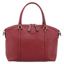 GUCCI Micro GuccissimaGG Hand Bag Leather Red Gold Tone 449657 Auth 198339V-13