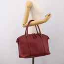 GUCCI Micro GuccissimaGG Hand Bag Leather Red Gold Tone 449657 Auth 198339V-22