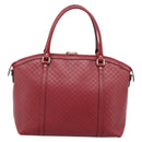 GUCCI Micro GuccissimaGG Hand Bag Leather Red Gold Tone 449657 Auth 198339V-2