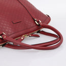GUCCI Micro GuccissimaGG Hand Bag Leather Red Gold Tone 449657 Auth 198339V-7