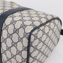 GUCCI GG Supreme Sherry Line Boston Bag PVC Navy Gold 40 02 007 Auth 198342-9