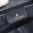 GUCCI GG Supreme Sherry Line Boston Bag PVC Navy Gold 40 02 007 Auth 198342-17