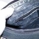 GUCCI GG Supreme Sherry Line Boston Bag PVC Navy Gold 40 02 007 Auth 198342-20