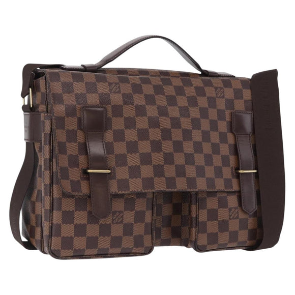 LOUIS VUITTON Damier Ebene Broadway Shoulder Bag N42270 LV Auth 198343