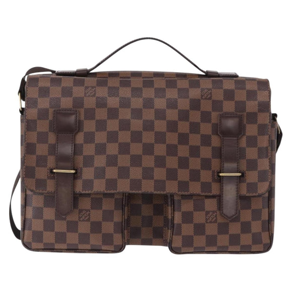 LOUIS VUITTON Damier Ebene Broadway Shoulder Bag N42270 LV Auth 198343