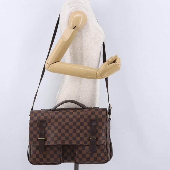 LOUIS VUITTON Damier Ebene Broadway Shoulder Bag N42270 LV Auth 198343