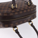 LOUIS VUITTON Damier Ebene Duomo Hand Bag N60008 LV Auth 198344V-6