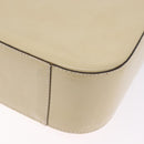 CELINE Shoulder Bag Patent Beige Gold Tone Auth 198345A-16