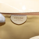 CELINE Shoulder Bag Patent Beige Gold Tone Auth 198345A-18