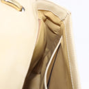 CELINE Shoulder Bag Patent Beige Gold Tone Auth 198345A-19