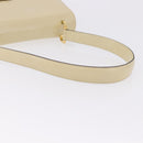 CELINE Shoulder Bag Patent Beige Gold Tone Auth 198345A-7