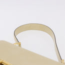 CELINE Shoulder Bag Patent Beige Gold Tone Auth 198345A-8