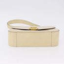 CELINE Shoulder Bag Patent Beige Gold Tone Auth 198345A-5