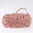 Miu Miu Matelasse Vitellolux Hand Bag Leather 2way Pink Gold Tone Auth 198354-11