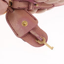 Miu Miu Matelasse Vitellolux Hand Bag Leather 2way Pink Gold Tone Auth 198354-16