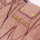 Miu Miu Matelasse Vitellolux Hand Bag Leather 2way Pink Gold Tone Auth 198354-17