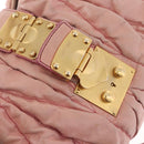 Miu Miu Matelasse Vitellolux Hand Bag Leather 2way Pink Gold Tone Auth 198354-18