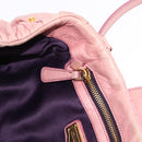 Miu Miu Matelasse Vitellolux Hand Bag Leather 2way Pink Gold Tone Auth 198354-23