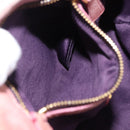 Miu Miu Matelasse Vitellolux Hand Bag Leather 2way Pink Gold Tone Auth 198354-24