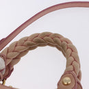 Miu Miu Matelasse Vitellolux Hand Bag Leather 2way Pink Gold Tone Auth 198354-8